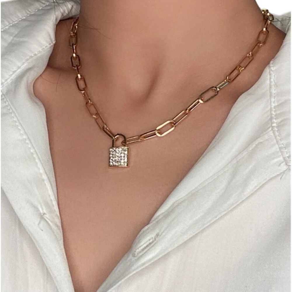 Lock 🔒 charm with adjustable clasp